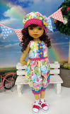 Butterfly Garden - romper, hat, socks & shoes for Little Darling Doll or other 33cm BJD