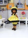 Buzz Buzz - babydoll top, bloomers, hat & sandals for Little Darling Doll