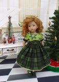 Carol of the Bells - dress, tights & shoes for Little Darling Doll or 33cm BJD