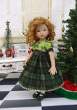Carol of the Bells - dress, tights & shoes for Little Darling Doll or 33cm BJD