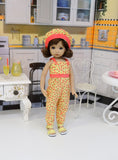 Cherry Berries - romper, hat & sandals for Little Darling Doll or 33cm BJD