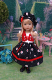 Cherry on Top - dress, vest, beret, socks & shoes for Little Darling Doll or 33cm BJD
