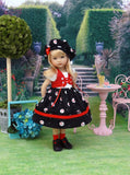 Cherry on Top - dress, vest, beret, socks & shoes for Little Darling Doll or 33cm BJD