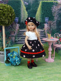 Cherry on Top - dress, vest, beret, socks & shoes for Little Darling Doll or 33cm BJD
