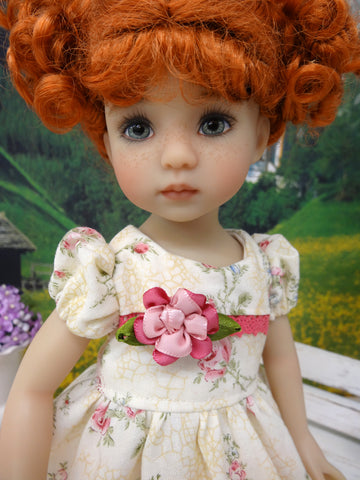 China Rose - dress, socks & shoes for Little Darling Doll or other 33cm BJD