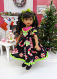 Christmas Candy - dress, tights & shoes for Little Darling Doll or 33cm BJD