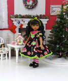 Christmas Candy - dress, tights & shoes for Little Darling Doll or 33cm BJD