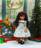 Christmas Chickadee - dress, socks & shoes for Little Darling Doll or 33cm BJD