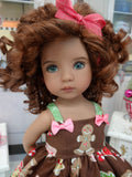 Christmas Cookies - dress, tights & shoes for Little Darling Doll or 33cm BJD