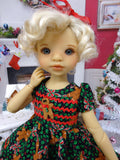 Christmas Gingerbread - dress, tights & shoes for Little Darling Doll or 33cm BJD