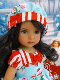 Christmas Snowman - dress, hat, tights & shoes for Little Darling Doll or 33cm BJD