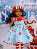 Christmas Snowman - dress, hat, tights & shoes for Little Darling Doll or 33cm BJD
