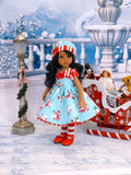 Christmas Snowman - dress, hat, tights & shoes for Little Darling Doll or 33cm BJD