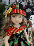 Christmas Tree - dress, hat, tights & shoes for Little Darling Doll or 33cm BJD