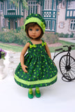 Clover Cutie - dress, hat, tights & shoes for Little Darling Doll or 33cm BJD