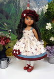 Country Flowers - dress, jacket, hat, tights & shoes for Little Darling Doll or 33cm BJD