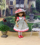 Country Meadow - dress, hat, tights & shoes for Little Darling Doll or 33cm BJD