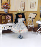 Country Roses - dress, hat, tights & shoes for Little Darling Doll or 33cm BJD