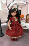 Cranberry Plaid - dress, tights & shoes for Little Darling Doll or 33cm BJD