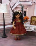 Cranberry Plaid - dress, tights & shoes for Little Darling Doll or 33cm BJD