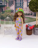 Daffy Daisy - romper, hat & sandals for Little Darling Doll or 33cm BJD