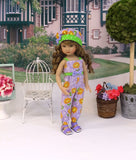 Daffy Daisy - romper, hat & sandals for Little Darling Doll or 33cm BJD