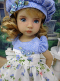 Dainty Wildflowers - dress, hat, socks & shoes for Little Darling Doll or 33cm BJD