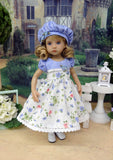 Dainty Wildflowers - dress, hat, socks & shoes for Little Darling Doll or 33cm BJD