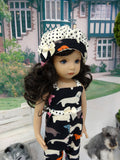 Darling Dachshund - romper, hat & sandals for Little Darling Doll or 33cm BJD