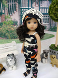 Darling Dachshund - romper, hat & sandals for Little Darling Doll or 33cm BJD