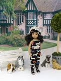 Darling Dachshund - romper, hat & sandals for Little Darling Doll or 33cm BJD