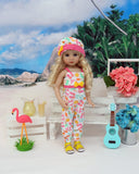 Day at the Beach - romper, hat & sandals for Little Darling Doll or 33cm BJD