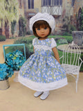 Delicate Bluebells - dress, hat, tights & shoes for Little Darling Doll or 33cm BJD