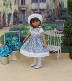 Delicate Bluebells - dress, hat, tights & shoes for Little Darling Doll or 33cm BJD