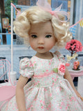 Delicate Flower - dress, tights & shoes for Little Darling Doll or other 33cm BJD