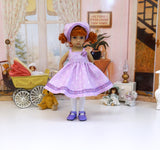 Delicate Posy - dress, kerchief, tights & shoes for Little Darling Doll or 33cm BJD