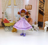 Delicate Posy - dress, kerchief, tights & shoes for Little Darling Doll or 33cm BJD