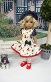 Dog Days - dress, beret, tights & shoes for Little Darling Doll or other 33cm BJD
