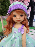 Dog Park - dress, hat, tights & shoes for Little Darling Doll or other 33cm BJD
