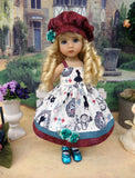 Down the Rabbit Hole - jacket, hat, dress, tights & shoes for Little Darling Doll or 33cm BJD