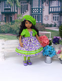 Dragonfly Catcher - dress, hat, jacket, tights & shoes for Little Darling Doll or 33cm BJD