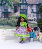 Dragonfly Catcher - dress, hat, jacket, tights & shoes for Little Darling Doll or 33cm BJD