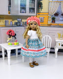 Dutch Partridge - dress, vest, beret, tights & shoes for Little Darling Doll or 33cm BJD