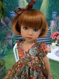 Early Autumn - dress, tights & shoes for Little Darling Doll or 33cm BJD