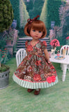 Early Autumn - dress, tights & shoes for Little Darling Doll or 33cm BJD