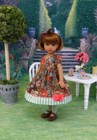 Early Autumn - dress, tights & shoes for Little Darling Doll or 33cm BJD