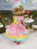 Easter Candy - dress, hat, tights & shoes for Little Darling Doll or 33cm BJD