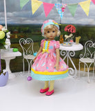 Easter Candy - dress, hat, tights & shoes for Little Darling Doll or 33cm BJD