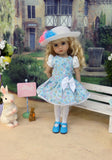 Easter Parade - dress, hat, tights & shoes for Little Darling Doll
