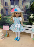 Easter Parade - dress, hat, tights & shoes for Little Darling Doll